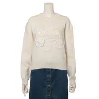 シャネル ココマーク カシミヤ ニット P65 ホワイト ＡＢランク