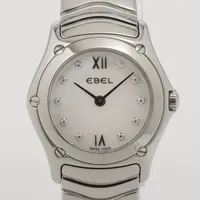 エベル クラシックウェーブ SS QZ シェル文字盤