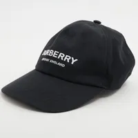 バーバリー ロゴ コットン キャップ ブラック ＡＢランク