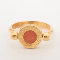 ブルガリ ブルガリブルガリ フリップ オニキス 珊瑚 750(YG)