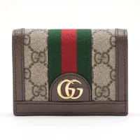 ◇グッチ◇772639/レザー/コンパクトウォレット/財布/ブランド グッチ スクリプトロゴ ミニウォレット 772639 レザー