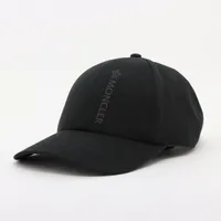 モンクレール ロゴ コットン キャップ ブラック ＡＢランク