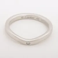 カルティエ バレリーナ カーブ ウェディング 3P ダイヤ Pt950 ＡＢランク