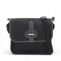 エルメス ブエナベンチュラPM トワルオフィシエ ブラック シルバー金具 ＡＢランク