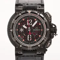 アクアノウティック キングサブコマンダー SS×革×ラバー AT 黒文字盤