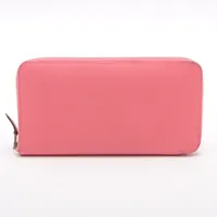 エルメス アザップロングシルクイン ヴォーエプソン ピンク シルバー金具 ＡＢランク