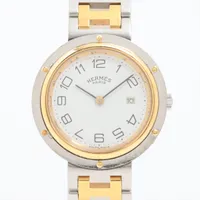 エルメス クリッパー SS×GP QZ 白文字盤