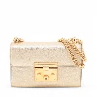 グッチ パドロック レザー チェーンショルダーバッグ ゴールド ＡＢランク