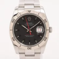 ロレックス デイトジャスト ターノグラフ 116264 SS×WG AT 黒文字盤