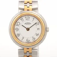 エルメス プロフィール SS×GP QZ 白文字盤