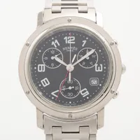 エルメス クリッパー CL1.910 SS QZ 黒文字盤