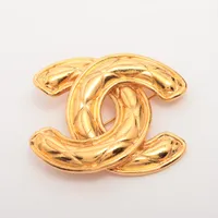 シャネル ゴールドプレート ヴィンテージブローチ 23 美品 CHANEL シャネル ヴィンテージ 23 1988年 ホースロゴ