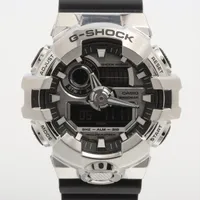 カシオ Gショック SS×ラバー QZ 黒文字盤