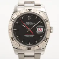 ロレックス デイトジャスト ターノグラフ 116264 SS×WG AT 黒文字盤