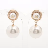 シャネル ココマーク メタル×ラインストーン ピアス(両耳用
