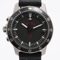 ジン 503.EZM1 Ti×ラバー AT 黒文字盤