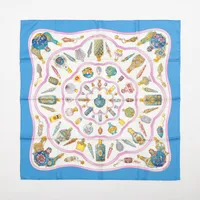 HERMES エルメススカーフカレ90 香水瓶柄 - メルカリ