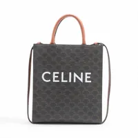 【VIPセール】CELINE カバ トリオンフ 2WAYバッグ タンレザー org.jpg