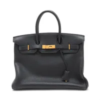 エルメス バーキン35 トゴ ブラック ゴールド金具 ＡＢランク