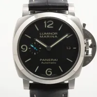 パネライ ルミノールマリーナ PAM01312 SS×革 AT 黒文字盤