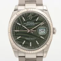 ロレックス デイトジャスト 126234 SS×WG AT パーム文字盤