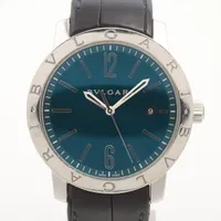 ブルガリ ブルガリブルガリ BB41S SS×革 AT 青文字盤