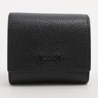 グッチ ホースビット1955 745981 レザー コンパクトウォレット ブラック ＡＢランク