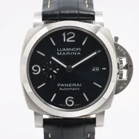 パネライ ルミノールマリーナ PAM01313 SS×革 AT 青文字盤 ＡＢランク
