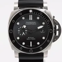 パネライ サブマーシブル クアランタクアトロ PAM01288 SS×ラバー AT 黒文字盤 Ａランク