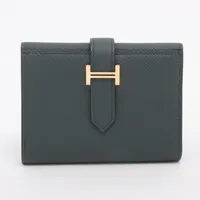 エルメス ベアン コンビネ ヴォーエプソン グレー ゴールド金具