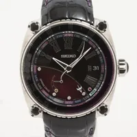 セイコー ガランテ SS×革 AT 黒文字盤