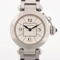 カルティエ ミスパシャ W3140007 SS QZ シルバー文字盤