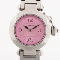 カルティエ ミスパシャ W3140023 SS QZ ピンク文字盤