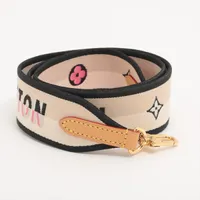 ⭐️未使用⭐️ ルイヴィトン ショルダーストラップ キャンバス ベージュ ヴィトン キャンバス×レザー ショルダーストラップ ベージュ Aランク