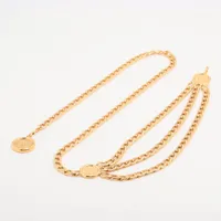 CHANEL 31 RUE CAMBON チェーンベルト GP×レザー CHANEL Gold CC 31 Rue Cambon Medallion Chain Belt - Etsy