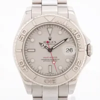 ロレックス ヨットマスター 168622 SS×PT AT シルバー文字盤