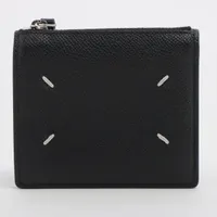 メゾンマルジェラ 4ステッチ レザー コンパクトウォレット ブラック ＡＢランク