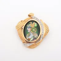 梶光夫 色石 ダイヤ K18(YG)×Pt900