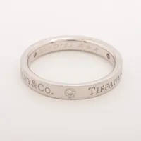 ティファニー フラットバンド 3P ダイヤ Pt950