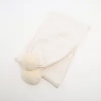 ヴィトン カシミヤ×ミンク マフラー ホワイト ＡＢランク