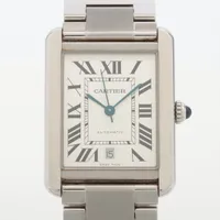 カルティエ タンクソロ W5200028 SS AT シルバー文字盤