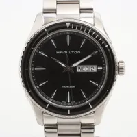 ハミルトン シービュー デイデイト H375110 SS QZ 黒文字盤