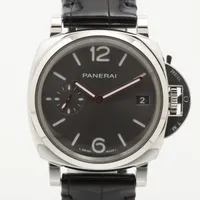 パネライ ルミノール ドゥエ PAM01247 SS×革 AT グレー文字盤 ＡＢランク
