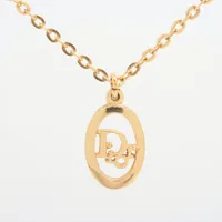 クリスチャンディオール Diorロゴ GP ネックレス ゴールド AB