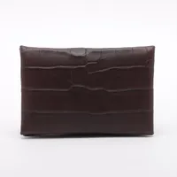エルメス カルヴィ アリゲーター ブラウン シルバー金具 ＡＢランク