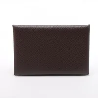 エルメス カルヴィ ヴォーエプソン ブラウン シルバー金具 ＡＢランク
