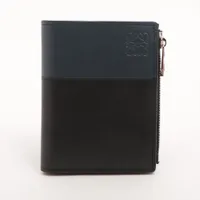 ロエベ アナグラム レザー ブラック×ネイビー ＡＢランク