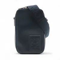ロエベ バーティカル クロスボディポケット レザー ショルダーバッグ ネイビー ＡＢランク