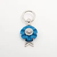 エルメス パドック フロット メタル スカーフリング シルバー×ブルー ＳＡランク