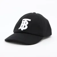 バーバリー TBロゴ コットン キャップ ブラック ＡＢランク